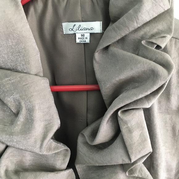 Liliana size 16 gold tan button up jacket - Picture 3 of 4